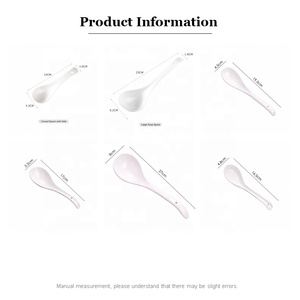 Cuchara de cerámica para fideos con orificio de 14 cm, diseño minimalista ligero, uso diario - Product Image 3