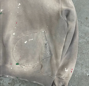 Sweat-shirt épais en coton vintage délavé style sumfade 480GSM résistant aux éclaboussures de peinture et à la poussière - Product Image 3