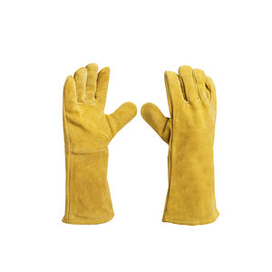 Guantes de Soldadura de Cuero Vacuno al por Mayor, Alta Calidad, Antideslizantes, Resistentes al Calor, Sin Silicona, Fabricación en Fábrica - Product Image 1