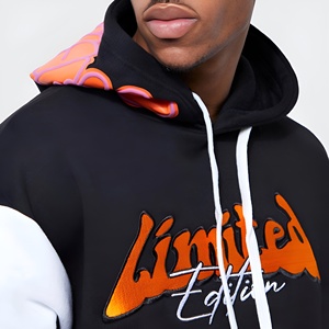 Conjunto de Sudadera con Capucha y Pantalones de Chándal de Forro Polar para Hombre, Estilo Casual Urbano, Corte Relajado de Dos Paneles, Ropa de Invierno, Logotipo Personalizado, Venta al por Mayor a Granel - Product Image 5