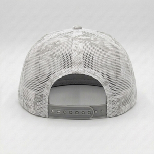 Custom Full Mesh Digital Camo <b>Flat</b> Brim <b>Cap</b> Breathable Outdoor Hat Leather Patch OEM Private Label Manufacturer Supplier - Product Image 5