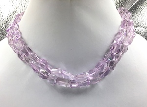 Collar de piedras preciosas facetadas de amatista natural para la elaboración de joyería fina - Product Image 2