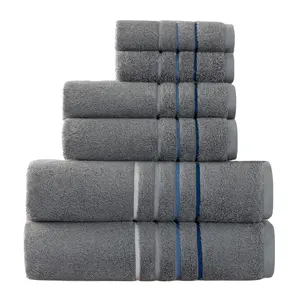 Set di asciugamani da bagno 100% cotone di alta qualità vari colori logo personalizzato colore e dimensioni Hotel telo da bagno di lusso telo mare