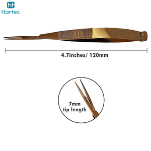 2 Piezas de Tijeras para Cejas de Acero Inoxidable de 4.7 Pulgadas en Color Dorado, con Punta Curva y Mecanismo de Resorte, Tijeras para Cutículas - Product Image 4