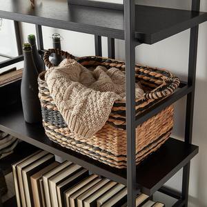 Panier rectangulaire en jacinthe d'eau noire mélangée, fait main, pour rangement, vente en gros, écologique, fabriqué au Vietnam - Product Image 6