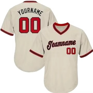 2026 Trendy Baseball V Neck Jersey 100%<b>Polyester</b> Breathable Anti-Bacterial Lightweight Custom Logo Team Name Baseball <b>Shirt</b> - Product Image 4