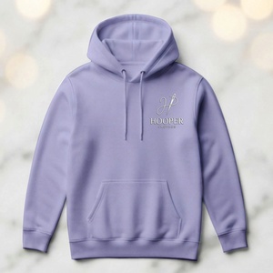 เสื้อฮู้ดผู้ชายสีม่วงอ่อนแบบสวมหัวสำหรับฤดูหนาว ยี่ห้อ Top Sale Hooper Clothes รุ่น Sustainable ดีไซน์สตรีทแวร์  ออกแบบได้ตามต้องการ บุซับใน ระบายอากาศได้ดี - Product Image 3