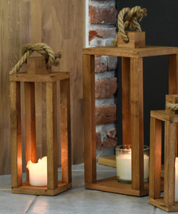 Custom Eco-Friendly Farmhouse Wedding Centerpiece Candle <b>Lantern</b> <b>Wooden</b> Tealight Holder by MULTI CRAFT - Product Image 2