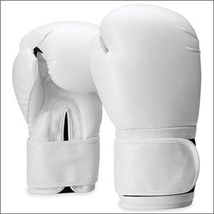 Gants de boxe professionnels en cuir avec poignées pour l'entraînement au Sanda, gants de combat de haute qualité de couleur blanche, équipement d'entraînement - Product Image 1