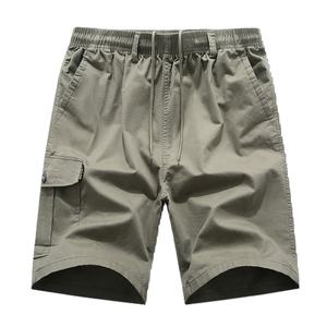 Pantalones cortos cargo multibolsillo informales elásticos para exteriores de secado rápido de poliéster de alta calidad para hombres, Impresión de logotipo personalizado al por mayor de fábrica - Product Image 2