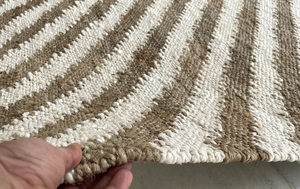 TRENDY MODERN INDIAN HAND <b>WOVEN</b> JUTE COTTON <b>FLAT</b> <b>WOVEN</b> NON-SLIP DHURRIE <b>RUG</b> for HOME KITCHEN DOOR STRIPES PICNIC - Product Image 6