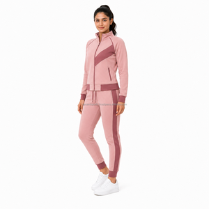 <b>Women's</b> Fitness Tracksuit Full Zip <b>Jacket</b> Jogger Set Premium Sportswear Custom Logo OEM ODM Manufacturer Wholesale Supplier - Product Image 3