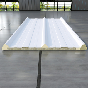 Mái nhà công nghiệp chống cháy và bảng điều khiển mái prock cách âm với lõi rockwool cho các nhà máy và nhà kho - Product Image 1