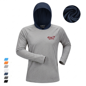 Camiseta con Capucha Personalizada para Hombre con Protección UV UPF 50+, Ligera, Transpirable, Elástica, de Manga Larga para Pesca, Viajes, Gimnasio y Fitness - Product Image 4