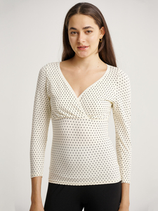 Chemise de nuit de maternité Bmama à pois jaunes, pyjama d'allaitement à manches longues, vêtements de nuit pour l'allaitement, vêtements de maison pour la grossesse, vente en gros - Product Image 1