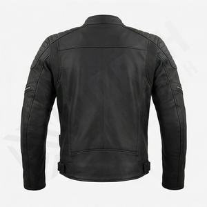 Veste de moto en cuir véritable pour homme de qualité supérieure, nouvelle arrivée, vestes de moto d'hiver, protections amovibles, personnalisables - Product Image 2