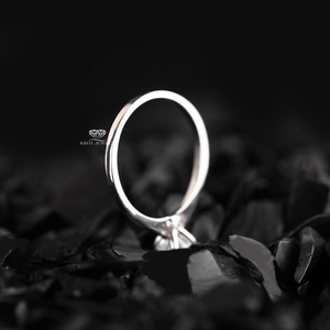 Minimalist Solitaire Round Cut Lab Grown Diamond Engagement Ring 14K Gold Wedding Band Luxury <b>Fine</b> <b>Jewelry</b> for Women - Product Image 2