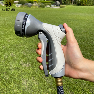 ก้านฉีดน้ำแบบดึงด้านหน้า7แบบพรีเมี่ยมหัวฉีดโลหะพร้อมสายยางปืนฉีดน้ำในสวน - Product Image 1