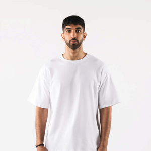 Camiseta blanca de manga corta con cuello redondo para hombre, 100% algodón jersey, corte regular, color sólido, estilo casual, camiseta de algodón para hombre - Product Image 5