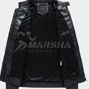 เสื้อแจ็คเก็ตหนังแฟชั่นผู้ชายแบบสั่งตัดใหม่ล่าสุด ระบายอากาศได้ดี ราคาประหยัด - Product Image 3