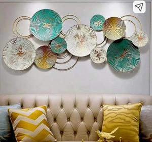 Bohemian Bamboo Wall Art Circular Foliage Design Handmade Decor for Home Decoration Multi-piece <b>Large</b> 33-40 Inch - Product Image 6