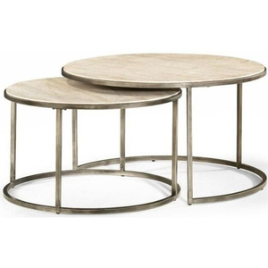 Modern Eco-Friendly Marble Top Nesting Coffee <b>Tables</b> with Metal Frame From Rajasthan <b>for</b> Living Room Furniture - Product Image 2