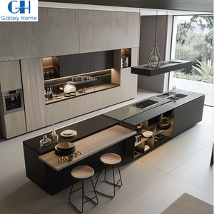 Foshan, fabricant <span class=keywords><strong>de</strong></span> meubles sur mesure, designs <span class=keywords><strong>de</strong></span> cuisines modernes avec armoires grises peintes, projet <span class=keywords><strong>de</strong></span> meubles, ensemble d'armoires <span class=keywords><strong>de</strong></span> <span class=keywords><strong>cuisine</strong></span> motorisées <span class=keywords><strong>de</strong></span> luxe - Product Image 3