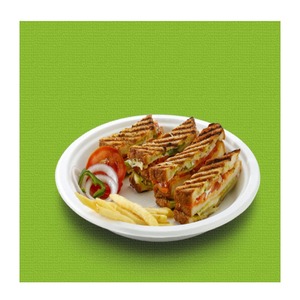 Haute vente jetable 10 pouces rond Baggasse plaque avec 3 tasses pour l'exportation prix de gros au détail en Inde - Product Image 6