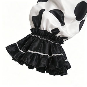 Costume de <span class=keywords><strong>Clown</strong></span> d'Horreur d'Halloween pour Adulte, Combinaison à Pois et Rayures avec Col à Volants - Product Image 6