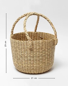 Panier rond en jonc de mer pour fruits, panier de rangement fait main, vente en gros, écologique, fabriqué au Vietnam - Product Image 2
