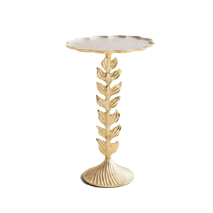 Customized Brass Coffee <b>Table</b> With <b>Round</b> Top And Decorative Pedestal Base For Living Room Furniture Handmade <b>Side</b> <b>Tables</b> - Product Image 3