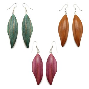 Boucles d'oreilles pendantes carrées en bois et résine, boucles d'oreilles géométriques pour femmes, bijoux de mariage - Product Image 3
