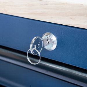 Armoire à roulettes en métal enduit de poudre de 76cm 05 tiroirs Rangement d'outils en gros pour garages OEM et ODM pris en charge - Product Image 6