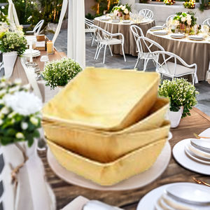 Grand plateau de service en feuille de palmier en bambou écologique Vaisselle jetable pour les fêtes de mariage et les événements spéciaux - Product Image 2