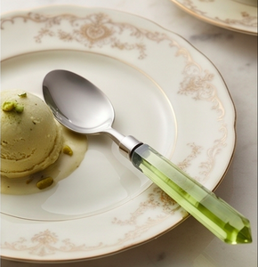 Ensemble de couverts de qualité supérieure, manche vert en os, tête en acier inoxydable poli miroir, design élégant pour restaurant, fête et hôtel - Product Image 6