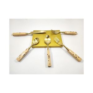 Juego de Cubiertos Premium con Mango de Resina, Juego de Cubiertos de Acero Inoxidable, Cuchara, Tenedor y Cuchillo Elegantes para Comedor, Utensilios de Cocina Duraderos - Product Image 1