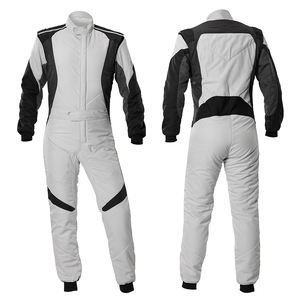 Traje de Carreras de Karts Personalizado, Color Blanco y Negro, Cuello Alto, Manga Larga, Transpirable, Resistente al Viento, Talla Grande, Unisex - Product Image 5