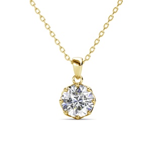 925 Sterling Silver Daisini Embellished with Swarovski Crystals Fashion Custom <strong>Lily</strong> Pendant <strong>Necklace</strong> for Woman - Product Image 5
