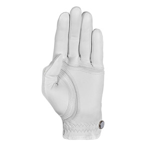 Gant de golf pour homme en cuir Cabretta de qualité supérieure, maille perforée respirante, ajustement doux et rafraîchissant, sangle réglable, main gauche, blanc - Product Image 2