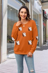 เสื้อพิมพ์ลายขนแกะสำหรับฤดูหนาว คอกลม ผ้าฝ้าย สกรีนแบรนด์ได้ตามต้องการ สไตล์วินเทจ ทรงปกติ เสื้อผ้าสตรีทแวร์ ผู้จัดจำหน่าย - Product Image 3