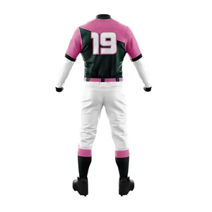 Tenues de baseball personnalisées respirantes et anti-UV avec logos sérigraphiés, évacuation de l'humidité, 100 % polyester, grandes tailles pour hommes - Product Image 2