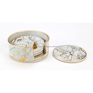 Wholesale Classic Style Marble Wooden <b>Coasters</b> Stone <b>Coasters</b> <b>for</b> <b>Drinks</b> Tea <b>for</b> Hotel Use From Falak World Export - Product Image 2