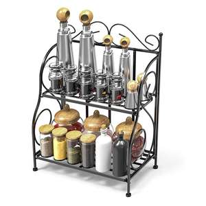 Estante para Especias de Hierro, Tamaño Estándar, para Encimera de Cocina o Montaje en Pared, Organizador de Masala - Product Image 1