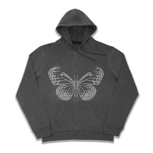 Sudadera moderna con pedrería y acabado brillante, tacto suave, comodidad transpirable, perfecta para atuendos casuales a la moda. - Product Image 3