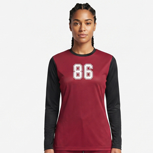 Ropa Deportiva para Mujer, Jersey de Fútbol de Manga Larga con Cuello Redondo, Diseño Personalizado, Fabricante de Jerseys de Fútbol para Mujer - Product Image 6