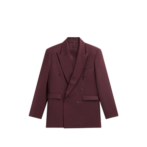 High Quality Women's <b>Woolen</b> Blazer Double Breasted Retro Suit Blazer Sorority Jacket Autumn Winter Casual Fashion <b>Top</b> Wholesale - Product Image 1