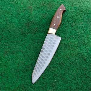 Cuchillo de Chef Profesional Hecho a Mano de Acero Inoxidable con Mango de Madera y Funda de Cuero |   Cuchillo Santoku |   Cuchillos de Chef |   Cuchillo para Deshuesar - Product Image 3
