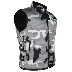Men's Plus Size <b>Camouflage</b> Vest Stand Collar Zipper Closure Workwear Style Outer Wear 100% Polyester Woven Sublimation Print - Product Image 2