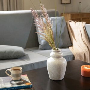 Jarrón de Cerámica con Diseño de Espiral Rosa Marrón, Esmalte Opaco, Decoración de Mesa - Product Image 6