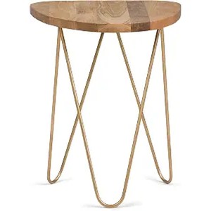 Table d'appoint en bois de manguier avec pieds en forme d'épingles, vente en gros |   Design minimaliste moderne - Product Image 1